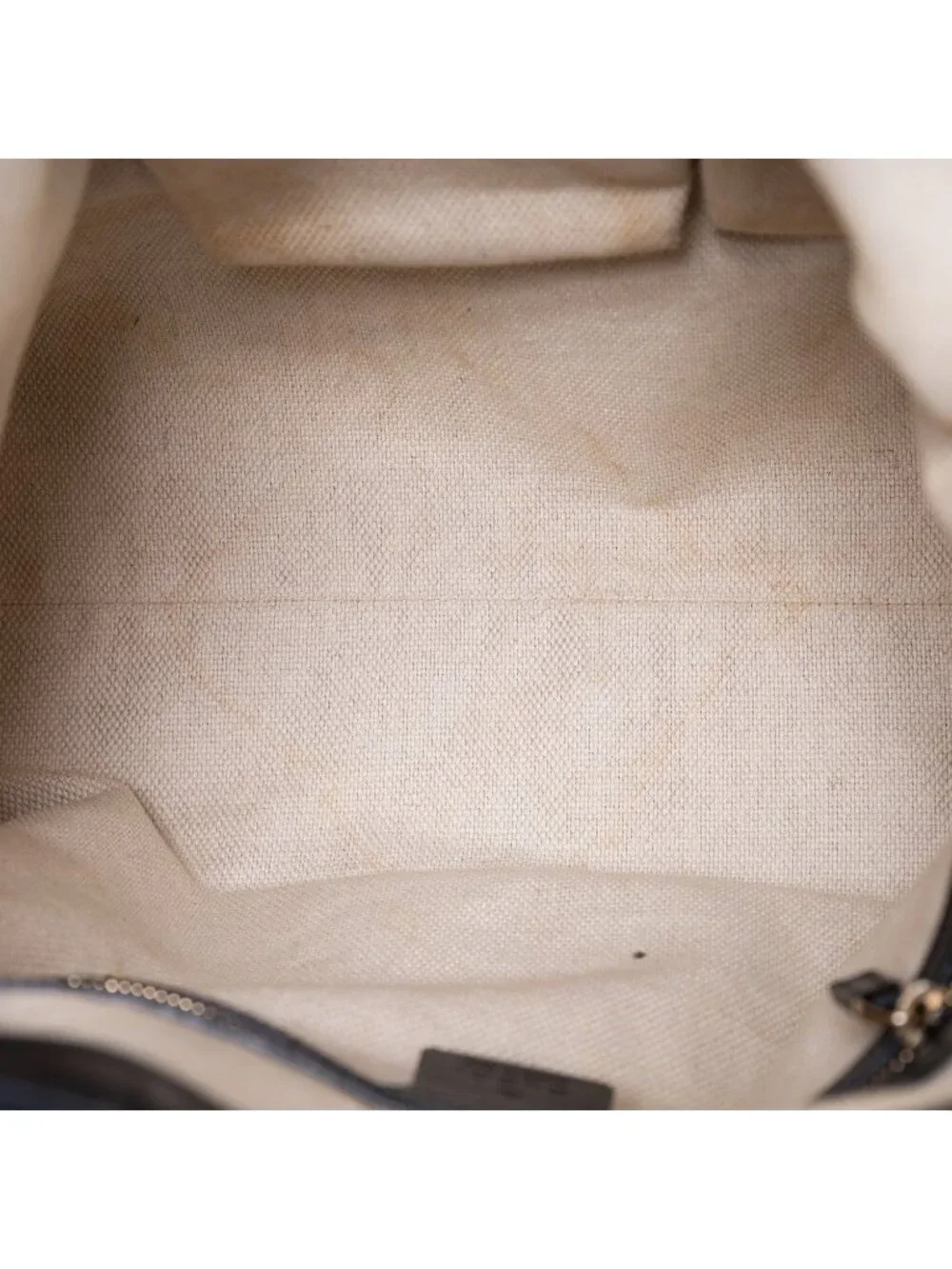 Gucci Zip Hobo Beige Black GG Canvas